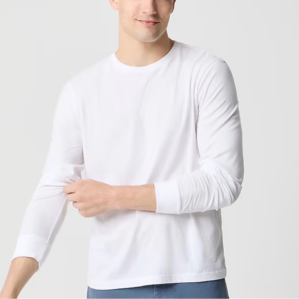 J. Crew Factory White Long Sleeve Tee